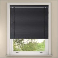 Faux Wood Venetian Blind with tapes - Slate Grey / 60cm / 160cm