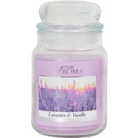 Lavender & Vanilla Large Mason Jar Candle - Purple