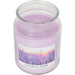Lavender & Vanilla Large Mason Jar Candle - Purple - thumbnail 2