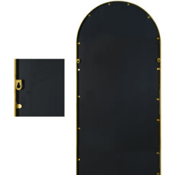 Arcus Outdoor Arched Garden Wall Mirror - Gold / 60cm - thumbnail 5