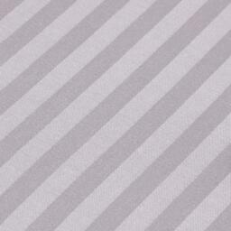 330 Thread Count Egyptian Cotton Flat Sheet with Satin Stripes - Grey / King - thumbnail 2