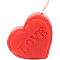 Red Love Heart Shaped Valentine's Day Candle - Unscented