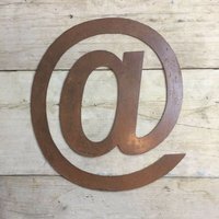 Personalised Metal lettering , Personalised Gift For Him , Rusty AT Symbol - Rusty