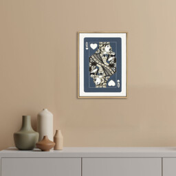 Foiled Playing Cards Framed Canvas - Multicolour - thumbnail 2