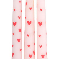 Set Of 3 Taper Candles - Red