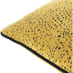 Estelle Spotted Cushion - Gold/Black / 80 Polyester 20 Feather - thumbnail 5