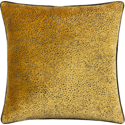 Estelle Spotted Cushion - Gold/Black / 80 Polyester 20 Feather - thumbnail 2