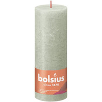 Foggy Green Bolsius Rustic Shine Pillar Candle (190 x 68 mm) - Foggy Green