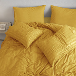 Stripe Duvet Cover with Pillowcases - Ochre / 2 pillowcases / Double - thumbnail 2