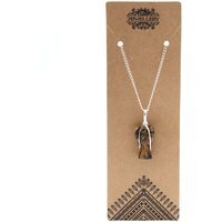 Guardian Angel Pendant with Tiger Eye Strength, Protection - Brown