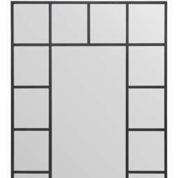 Penestra Metal Modern Window Leaner Wall Mirror - Black / 180cm - thumbnail 3