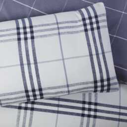 Harris check Microfibre Duvet Set - Denim / Single - thumbnail 2