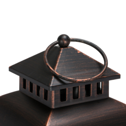 Black Copper Brush Triple LED Lantern - Copper - thumbnail 2