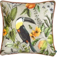 Leilani Printed Chenille Cushion - Mink / Polyester / AnimalFloral - image 1