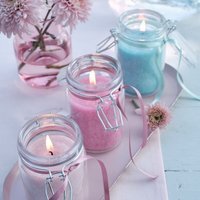 Pure Olive Wax Jar Candle Antique Rose 25H Handcrafted Vegan - Pink