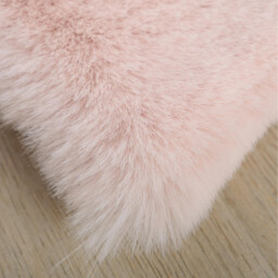 Lux Rabbit Faux Rug - Rosewater - thumbnail 2