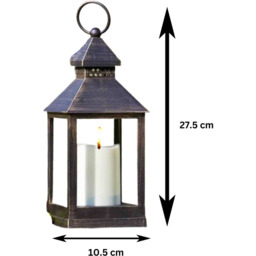 Bronze Effect Flame Lantern  - Bronze - thumbnail 4