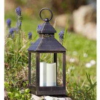 Bronze Effect Flame Lantern  - Bronze - thumbnail 1