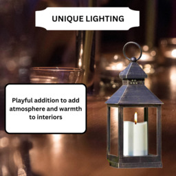 Bronze Effect Flame Lantern  - Bronze - thumbnail 5
