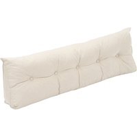 150cm Washable Linen Wedge Headboard Pillow - Beige