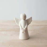 Angel Holding Star Ornament - White