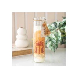 Leopard Palm Sandalwood Oud Tube Candle Vegan Burn - Brown - thumbnail 2