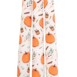 Set of 3 Pumpkin Taper Candles for Autumn Cozy Decor - White - thumbnail 4