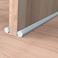 Energy Saving White TwinTube Internal Under Door Bottom Premium Draught Excluder - Grey - image 1