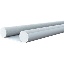 Energy Saving White TwinTube Internal Under Door Bottom Premium Draught Excluder - Grey - thumbnail 2