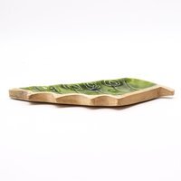 Lost in the Forest Enamel Leaf Wooden Bowl Eco-Friendly - Dark Green - image 1