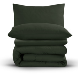 Soft Touch Plain Microfibre Duvet Cover and Pillowcase Set - Cream  / Double - thumbnail 3