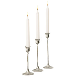 Set of 3 Candlestick Holder - Silver - thumbnail 2