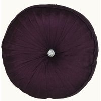 Diamond Round Cushion Cover (43x43 cm) - Aubergine