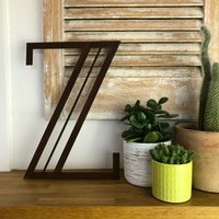 Personalised Metal lettering , Personalised Gift , Rusty Art Deco Letter Z - Rusted