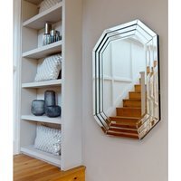 Mataram Teardrop Natural Rattan Wall Mirror - Silver