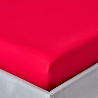 200 Thread Count Egyptian Cotton Extra Deep Fitted Sheet - Red / Superking - image 1
