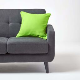 Homescapes Cotton Plain Cushion Cover - Green / 60cm - thumbnail 2