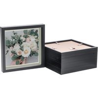 "3D Box Photo Frame - 10x10"" with 8x8"" Mount - Pack of 5 - Black/Grey"