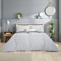 Slumberdown Coverless Comfort Printed Stripe 10.5 Tog Duvet - Grey / Single