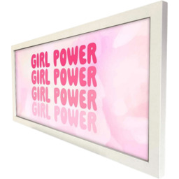 Wall Art Framed Print Girl's Room Girl Power - White - thumbnail 2