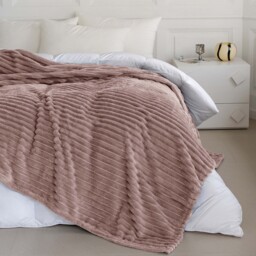 Snug Soft Chunky Ribbed Cord Plush Throw Blanket - Blush  / 305x305 - thumbnail 4