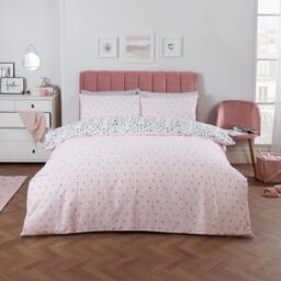 Dreamscene Dalmatian Print Duvet Cover Bedding Set - Pink / Double - thumbnail 3