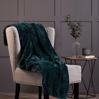 Extra Soft Warm Large Luxury Thermal Fleece Throw Blanket - 180 x 200 cm - Emerald