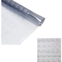 Plastic Vinyl Carpet Protector Mat Clear Runner 150cm x 68cm JVL - Clear - thumbnail 1