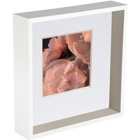 "3D Deep Box Photo Frames - 10 x 10"" with 6 x 6"" Mount - WhiteWhite - White" - thumbnail 1