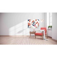 'Tropical Pattern' Graphic Art on Canvas - Orange / 31cm / 46cm - image 1