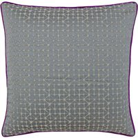 Pimlico Jacquard Cushion - Silver-Magenta