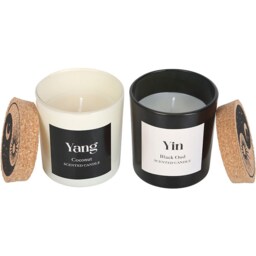 Set of 2 Yin Yang Jar Candles - Oud and Coconut - thumbnail 3