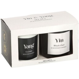 Set of 2 Yin Yang Jar Candles - Oud and Coconut - thumbnail 5