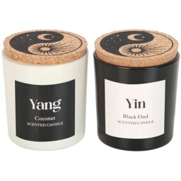 Set of 2 Yin Yang Jar Candles - Oud and Coconut - thumbnail 4